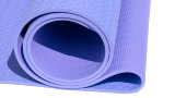 Коврик для йоги 6 мм двуслойный TPE фиолетово-сиреневый 183x61см