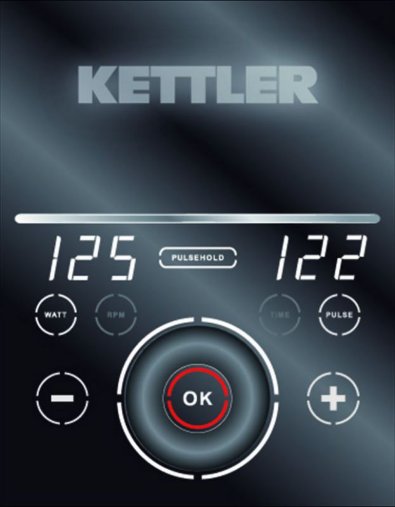 Показатели дисплея у велоэргометра Kettler Racer S - 7988-756