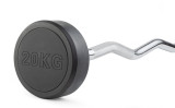 Штанга неразборная обрезиненная 20 кг. Изогнутый гриф VictoryFit VF-DX5200