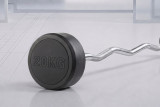 Штанга неразборная обрезиненная 20 кг. Изогнутый гриф VictoryFit VF-DX5200