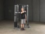 Кроссовер угловой Body-Solid GDCC210 - Компактная сдвоенная блочная стойка с двумя стеками по 72,5 кг