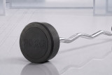 Штанга неразборная обрезиненная 30 кг. Изогнутый гриф VictoryFit VF-DX5300