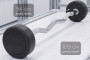 Штанга неразборная обрезиненная 30 кг. Изогнутый гриф VictoryFit VF-DX5300