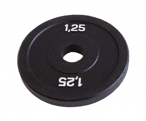 Диск бамперный 1,25 кг (черный) Original Fit.Tools олимпийский ф50 мм для кроссфита