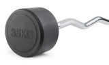 Штанга неразборная обрезиненная 35 кг. Изогнутый гриф VictoryFit VF-DX5350