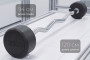 Штанга неразборная обрезиненная 35 кг. Изогнутый гриф VictoryFit VF-DX5350