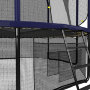 Батут UNIX line SUPREME GAME 10 ft (3,05 м) синий, с внутренней защитной сетью и лестницей