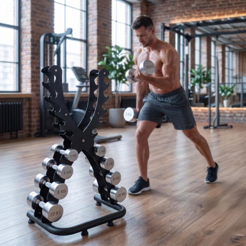 Стойка для гантелей Х-образная на 10 пар VictoryFit VF-T300