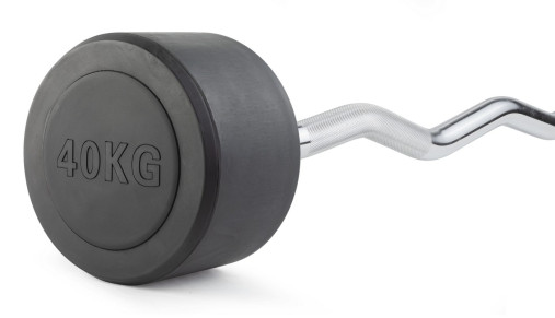 Штанга неразборная обрезиненная 40 кг. Изогнутый гриф VictoryFit VF-DX5400 Штанга неразборная обрезиненная 40 кг. Изогнутый гриф VictoryFit VF-DX5400