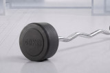 Штанга неразборная обрезиненная 40 кг. Изогнутый гриф VictoryFit VF-DX5400