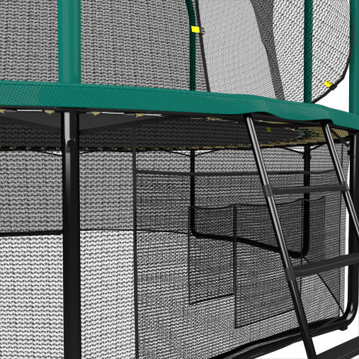 Батут UNIX line SUPREME GAME 10 ft (3,05 м) зеленый, с внутренней защитной сетью и лестницей