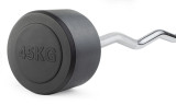Штанга неразборная обрезиненная 45 кг. Изогнутый гриф VictoryFit VF-DX5450
