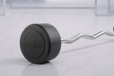 Штанга неразборная обрезиненная 45 кг. Изогнутый гриф VictoryFit VF-DX5450