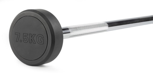 Штанга неразборная обрезиненная 7,5 кг. Прямой гриф VictoryFit VF-DX4075