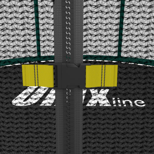 Батут каркасный UNIX line 14 ft (4.27 м) SUPREME GAME (зеленый) с внутренней защитной сетью и лесницей
