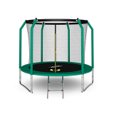 Батут ARLAND премиум 10FT с внутренней страховочной сеткой и лестницей темно-зеленый
