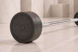 Штанга неразборная обрезиненная 20 кг. Прямой гриф VictoryFit VF-DX4200