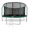 Батут ARLAND премиум 14FT с внутренней страховочной сеткой и лестницей (Dark green)  