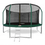 Батут ARLAND премиум 14FT с внутренней страховочной сеткой и лестницей (Dark green)