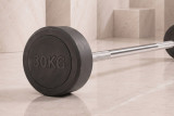 Штанга неразборная обрезиненная 30 кг. Прямой гриф VictoryFit VF-DX4300