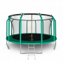 Батут ARLAND премиум 16FT (4,88 м) с внутренней страховочной сеткой и лестницей (Dark green)