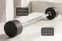 Штанга неразборная обрезиненная 35 кг. Прямой гриф VictoryFit VF-DX4350