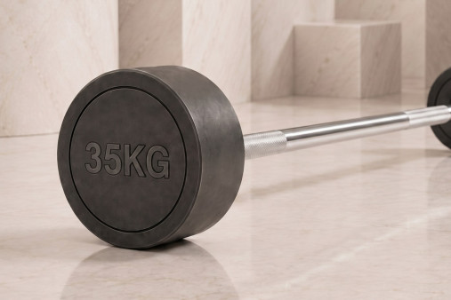 Штанга неразборная обрезиненная 35 кг. Прямой гриф VictoryFit VF-DX4350