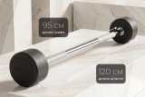 Штанга неразборная обрезиненная 40 кг. Прямой гриф VictoryFit VF-DX4400