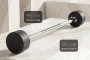 Штанга неразборная обрезиненная 40 кг. Прямой гриф VictoryFit VF-DX4400