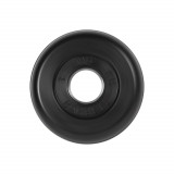 Диск MB Barbell обрезиненный, черный, диаметр 26 мм, 1 кг