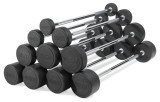 Штанга неразборная обрезиненная 50 кг. Прямой гриф VictoryFit VF-DX4500