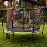 Батут каркасный 420см (14фут), SCHOLLE, JUMPER, с защитной сеткой и лестницей, зеленый Батут каркасный 420см (14фут), SCHOLLE, JUMPER, с защитной сеткой и лестницей, зеленый