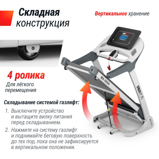 Беговая дорожка UNIX Fit MX-580A белый Беговая дорожка UNIX Fit MX-580A белый