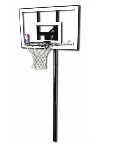 Баскетбольная стойка Spalding Silver 44" inground (поликарбонат)