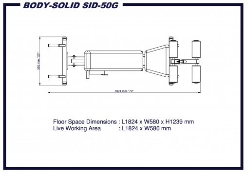 Скамья силовая регулируемая Body-Solid SID50G профессиональная
