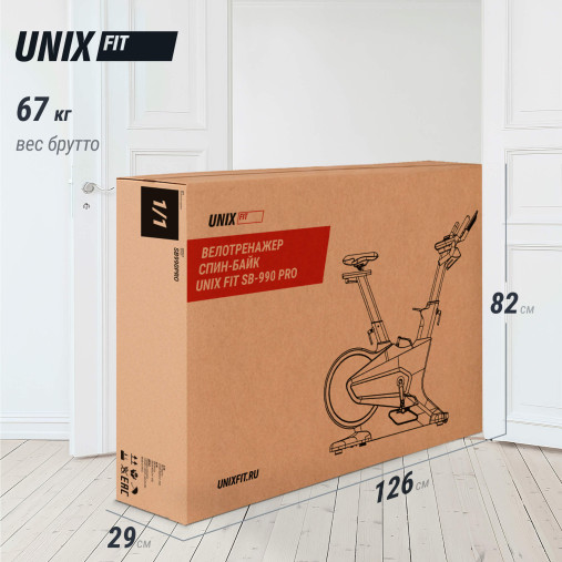 Спин-байк UNIX Fit SB-990 PRO велотренажер коммерческий с питанием от генератора Спин-байк UNIX Fit SB-990 PRO велотренажер коммерческий с питанием от генератора