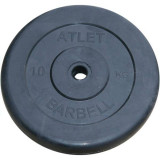 Диск 10 кг ATLET обрезиненный 51 мм MB BARBELL MB-AtletB51-10