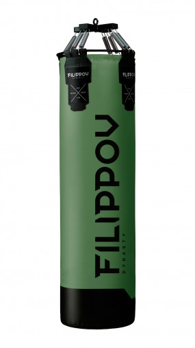 Боксерский мешок FILIPPOV 110см/45см/48-50кг зеленый